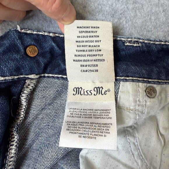 Miss Me The M Series Boot X1008BL Womens Blue Freesia Distressed Jeans‎ 30 x 33 - Picture 10 of 12